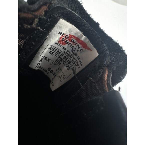 Red Wing Shoes 6646 Men’s 8 D Black‎ Leather Steel Toe Safety Slip On (01/13) - Picture 13 of 13